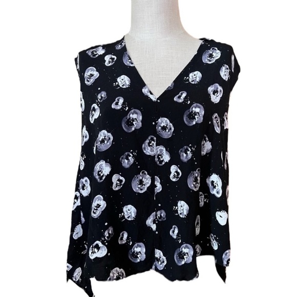 Rachel Roy Medium Asymmetrical Cap Sleeve Sleeveless Blouse Tank - Picture 2 of 10